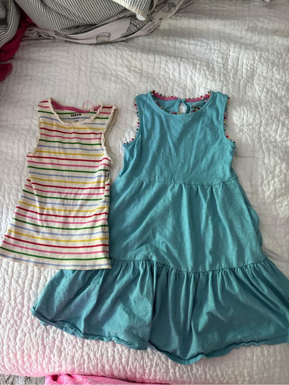mini boden dress and top 8/9